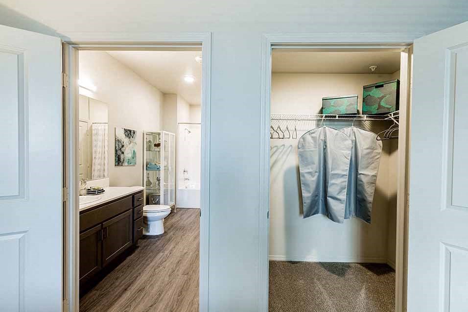 Bathroom and closet