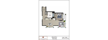 Rustic 2 bedroom 2 bath floorplan