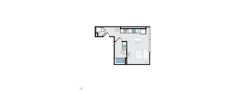 S8 Floor Plan at THE MOD AT MIDTOWN Apartments, SACRAMENTO
