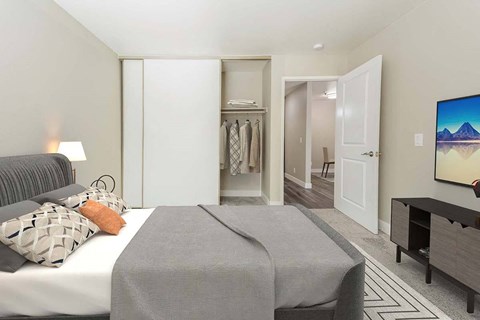 Gateway Apartments bedroom with hi