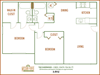 Mission Pointe apartments 2 bedroom 2D floor plan