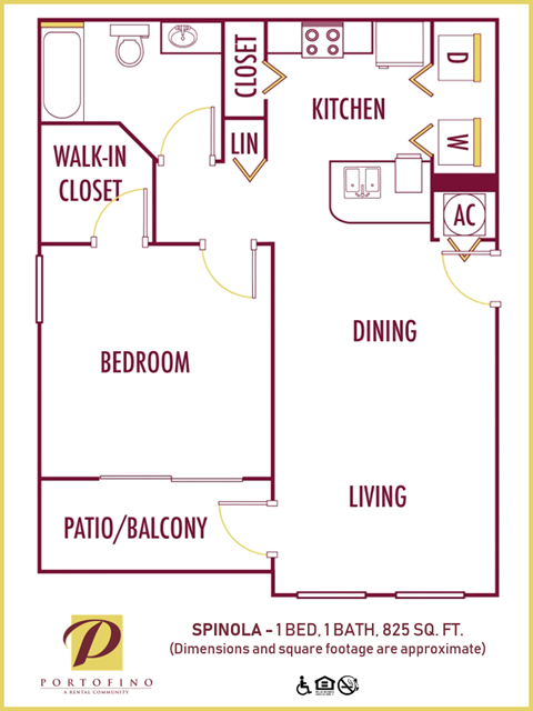Portofino Apartments 2 bedroom 2D floor plan