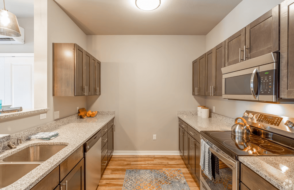 kitchen for the 2x2 floor plan