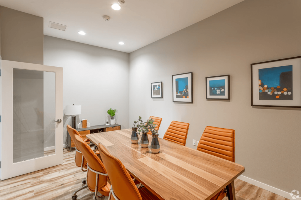 conference room with long table and chairs