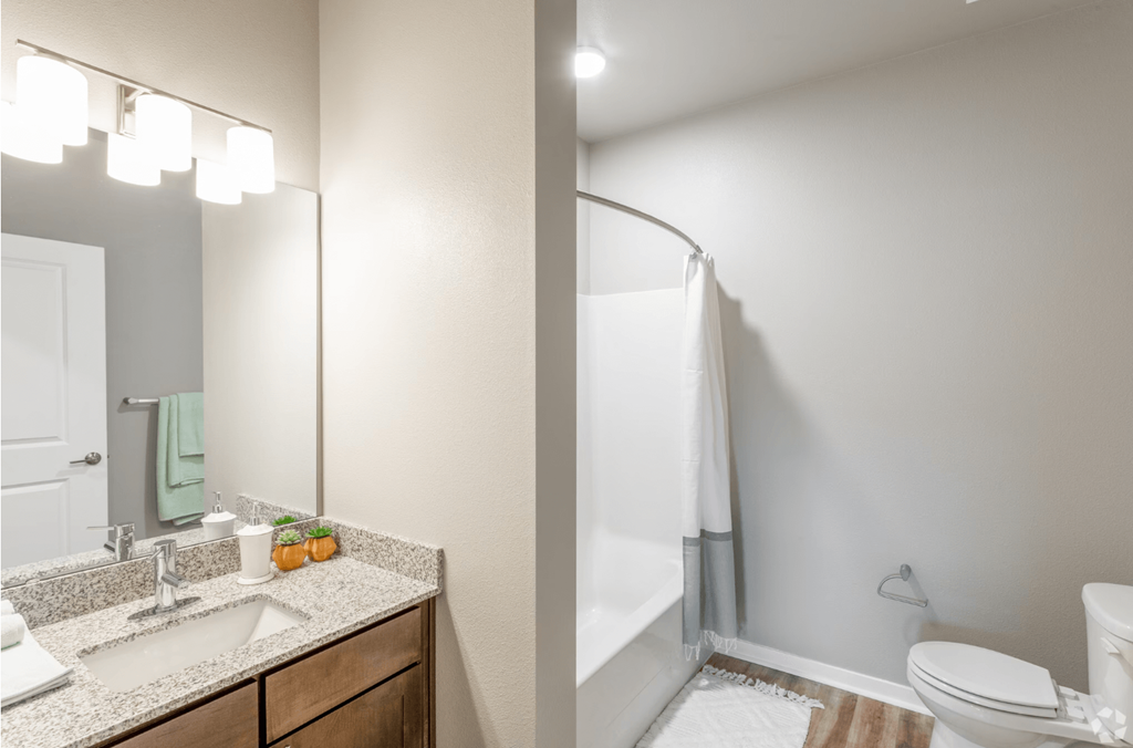 bathroom with tub and sink