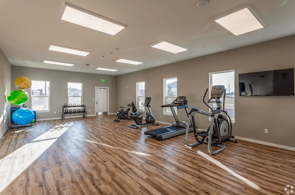 gym with cardio equipment