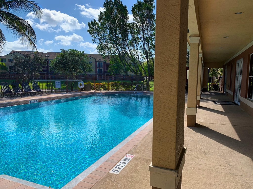 style pool and seating at Sanctuary Cove, Florida