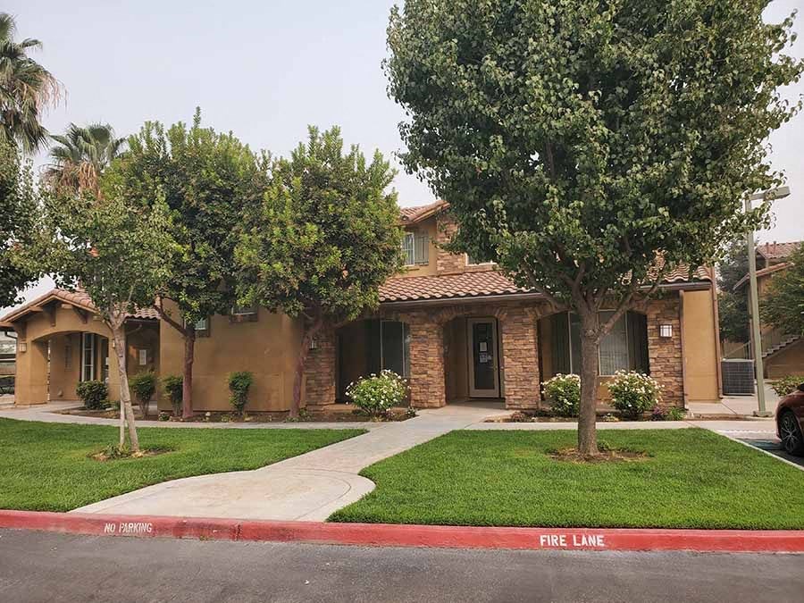 Exterior view of office l Sandstone Apartments in Fresno CA