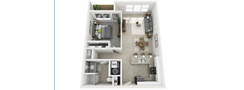 One bedroom floor plan