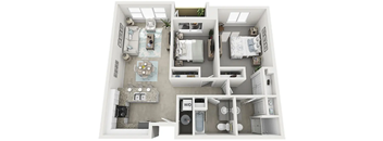 Two bedroom floor plan