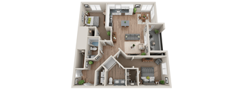 Serene Floor Plan at SYNC APARTMENT HOMES, North Las Vegas Nevada