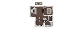 The Retreat Sierra One bedroom floor plan