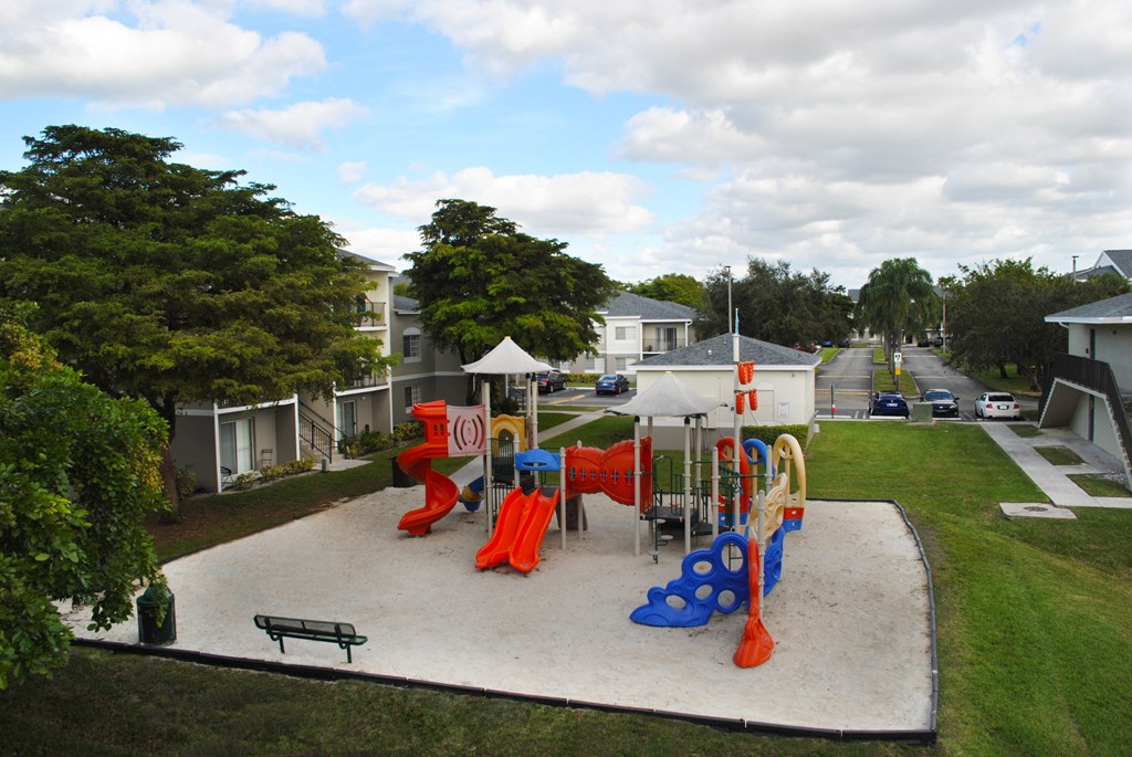 Outdoor playground at Siesta Pointe, Hialeah, FL