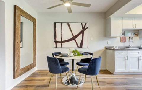 Furnished dining room