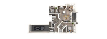 2 bed 2 bath C at THE SOLANA APARTMENT HOMES, Las Vegas, 89148