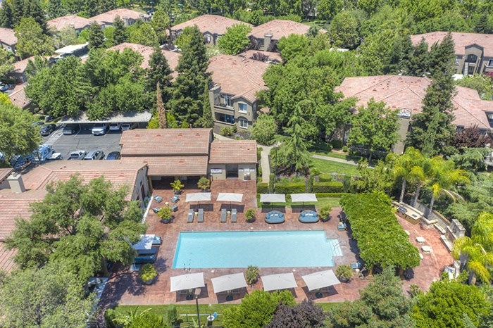 Aerial Pool 3 | Stonelake Apartments in Elk Grove, California