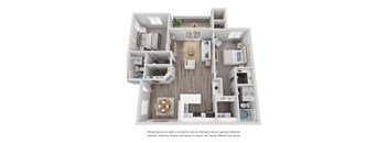 One bedroom floor plan l Stonelake Apartments in Elk Grove CA