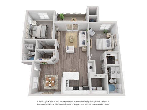 One bedroom floor plan l Stonelake Apartments in Elk Grove CA