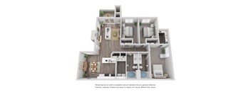 Three bedroom floor plan l Stonelake Apartments in Elk Grove CA