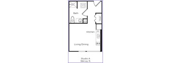 Studio A floor plan