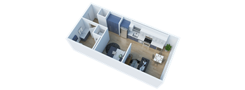 2D floor plan of Studio A