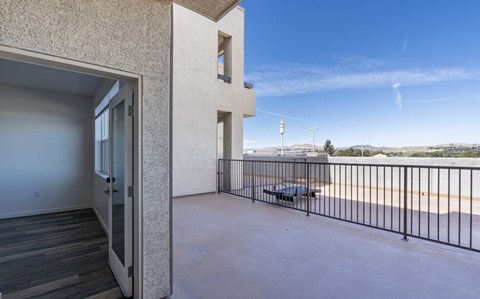 the spacious balcony with views of the water at the preserve at greatstone