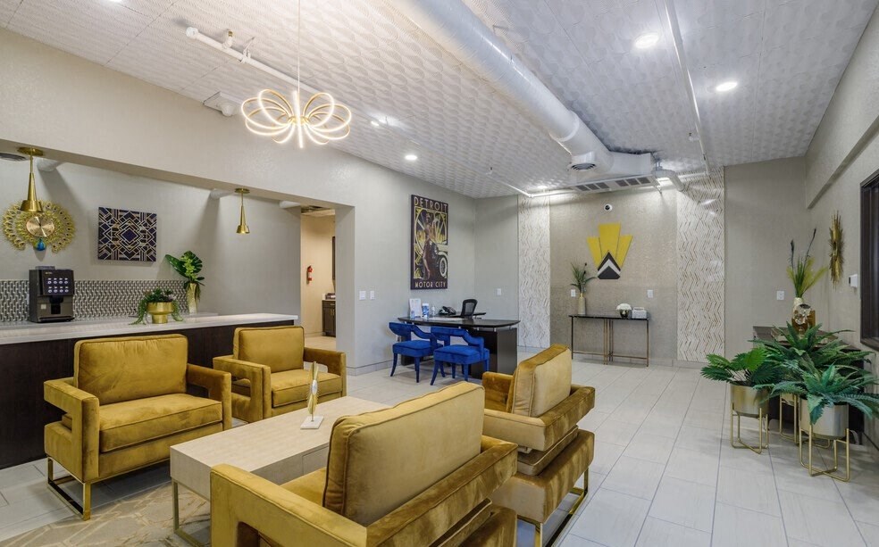 Inside leasing office