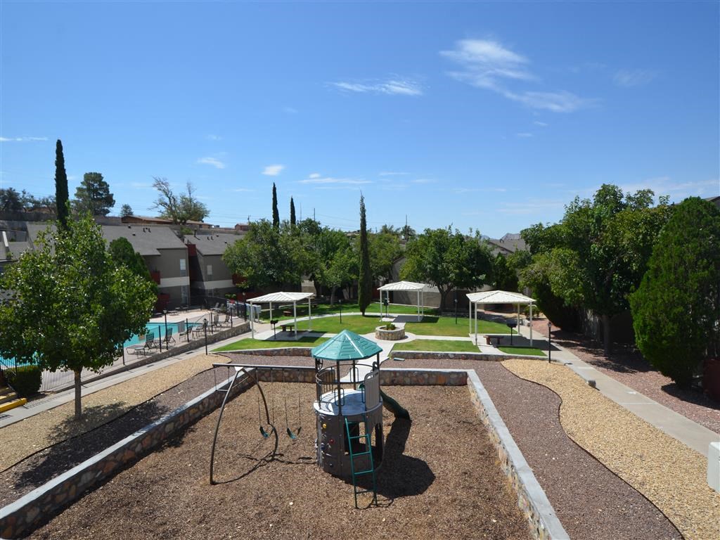 our apartments showcase a playground at DESERT PEAKS, EL PASO Texas