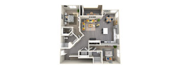 Two bedroom floor plan