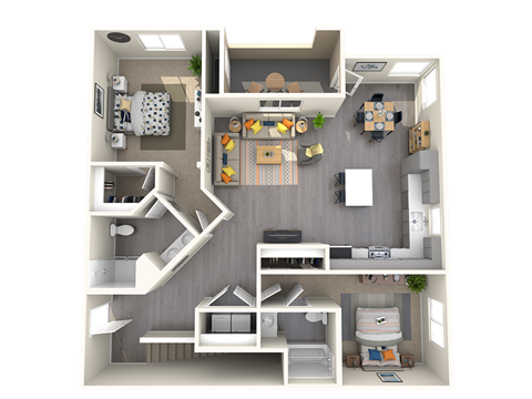 Two bedroom floor plan