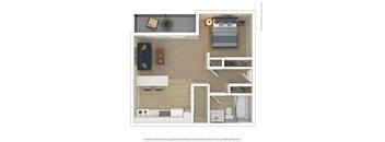 Terra Heights in Tacoma studio 3D floor plan