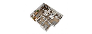 The Bitterroot 3 bedroom 2 bath floor plan