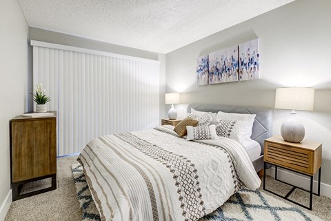 Edge on the Boulevard - Bedroom with Plush Carpeting Edge on the Boulevard - Bedroom with Plush Carpeting at The Edge on the Boulevard, Fremont