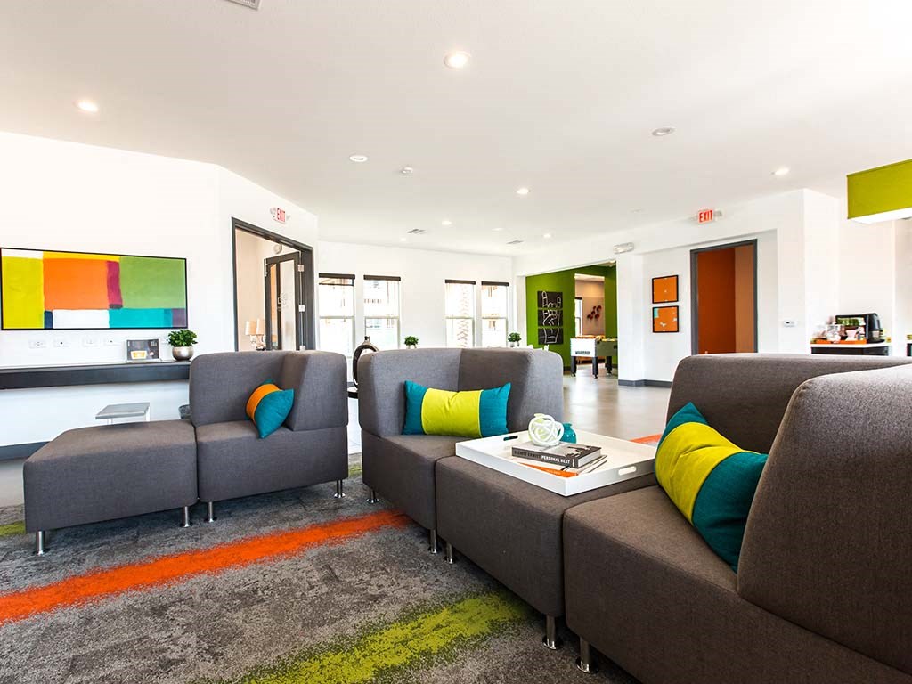 Clubhouse Seating at THE GALLERYAPARTMENT HOMES, Las Vegas, NV, 89178