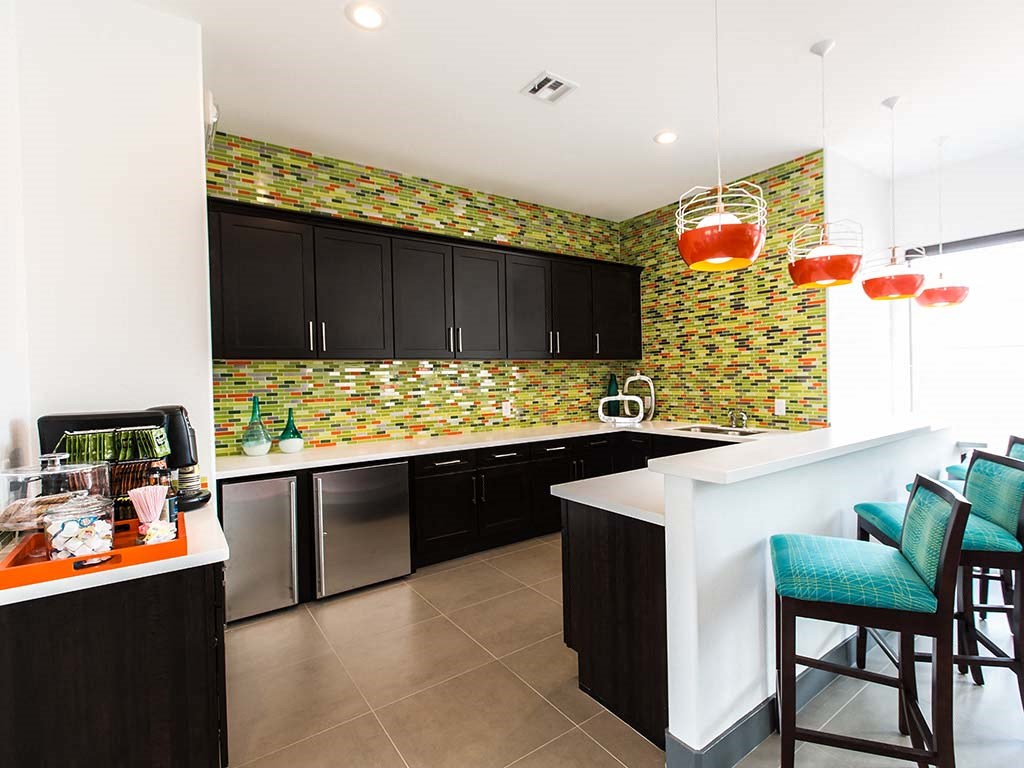 Clubhouse Kitchen at THE GALLERYAPARTMENT HOMES, Las Vegas, Nevada