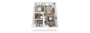 One bedroom floor plan The Mansion_B10