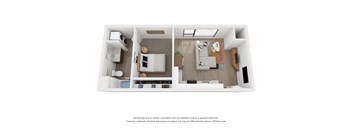 One bedroom floor plan  The Mansion_B14