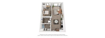 One bedroom floor plan  The Mansion_B17