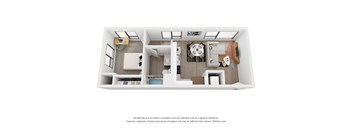 One bedroom floor plan  The Mansion_B7
