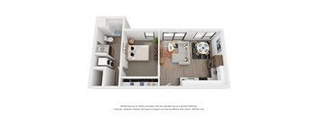 One bedroom floor plan The Mansion_B8
