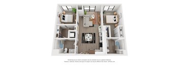 Three bedroom floor plan The Mansion_C8