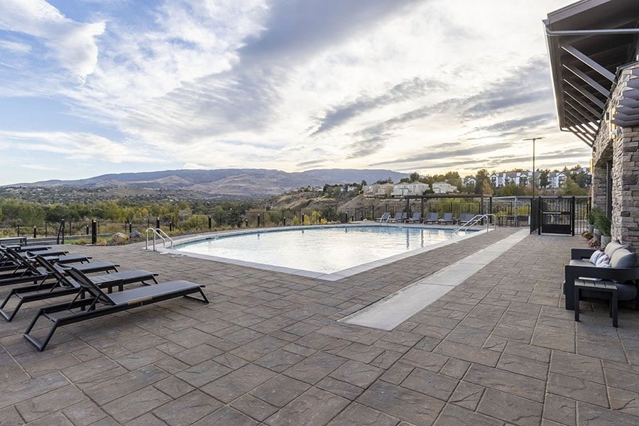 Pool with lounge chairs