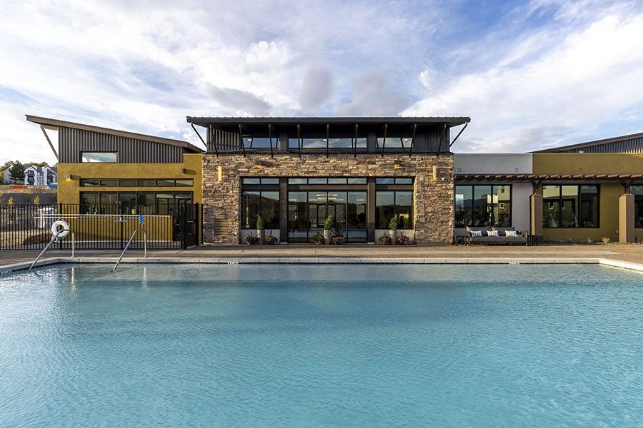 Pool with lounge chairs
