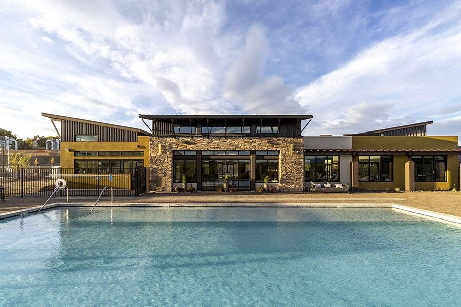 Pool with lounge chairs