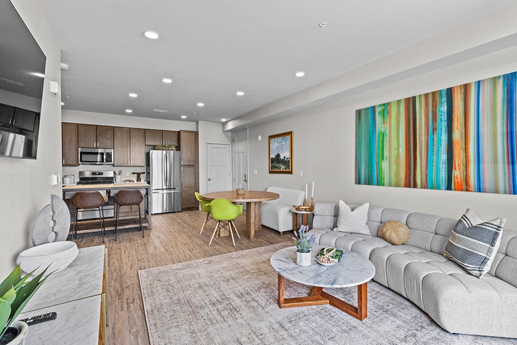 Living room and dining 