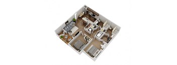 Selkirk 2 bedroom 2 bath floor plan