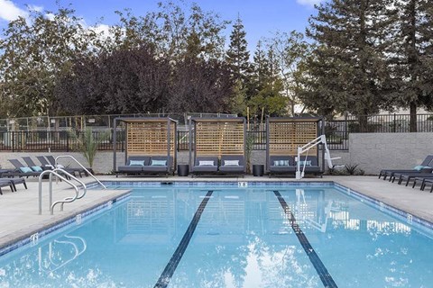 Pool with lounge chairs