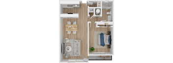 One bedroom floor plan