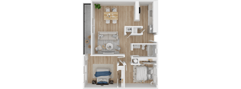 Two bedroom floor plan