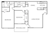 The Central 2X2 Floor Plan | Camden Parc Apartments in Vacaville, CA